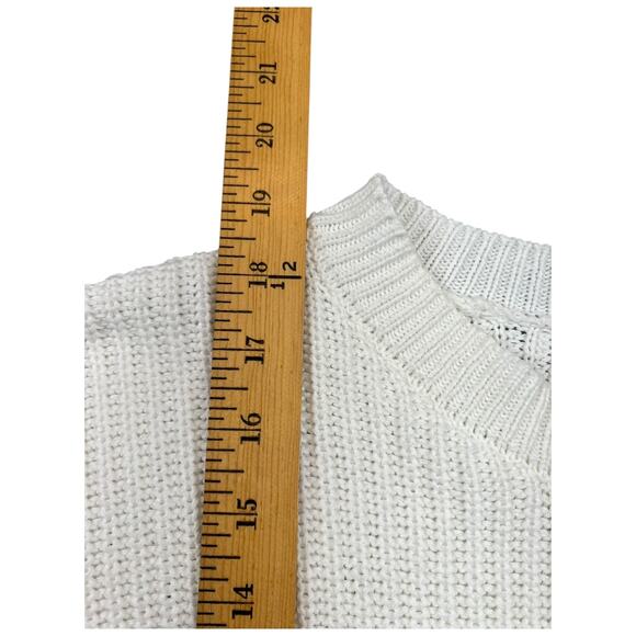 Sincerely Jules Santorini White Cropped Knit Sweater XS - Picture 6 of 7